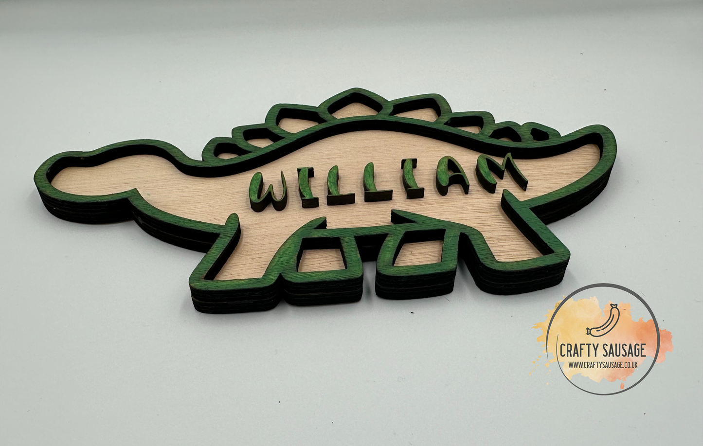 Dinosaur Door Name Plaque