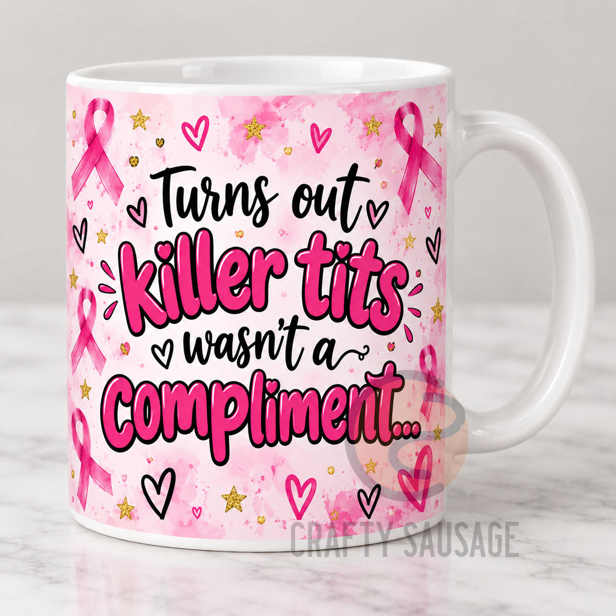 Breast Cancer Mug – Choose Your Saying
