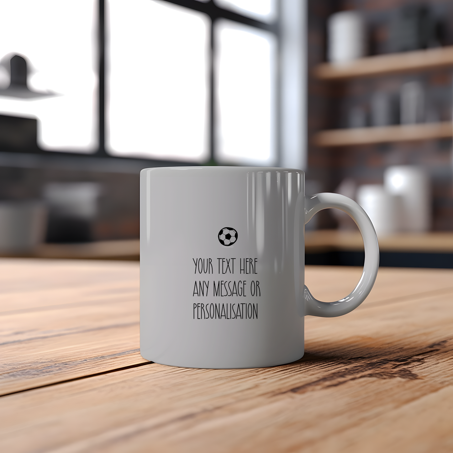 Funny Always Thinking about Football Personalised Mug