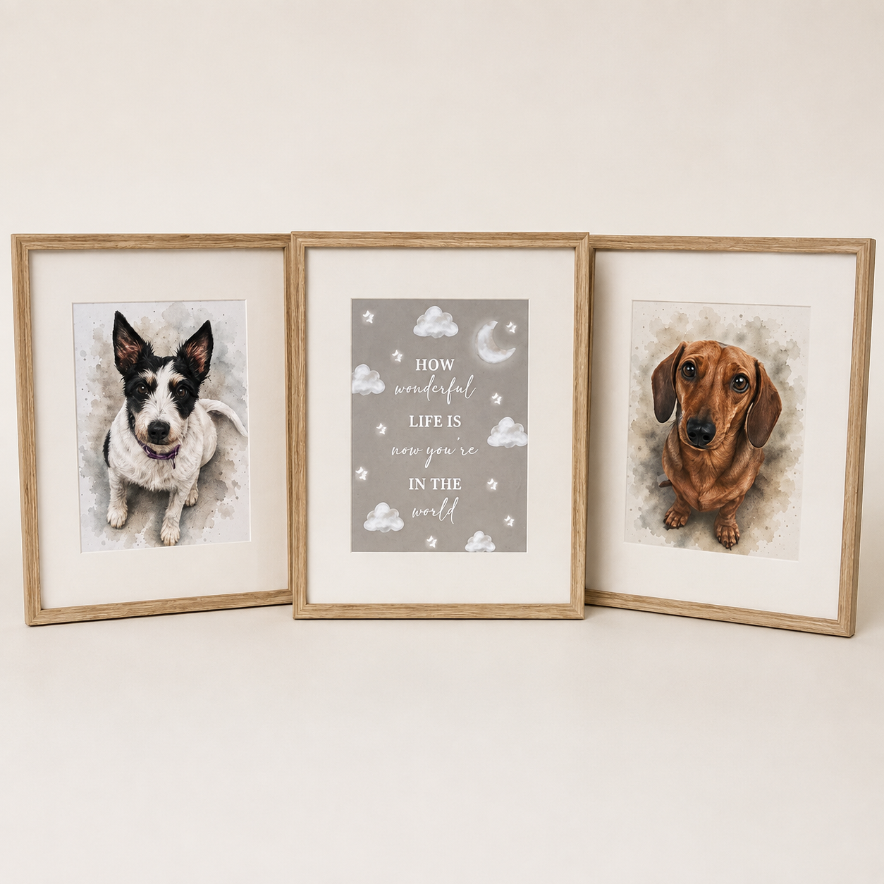 Personalised Pet Watercolour Portrait from Photo
