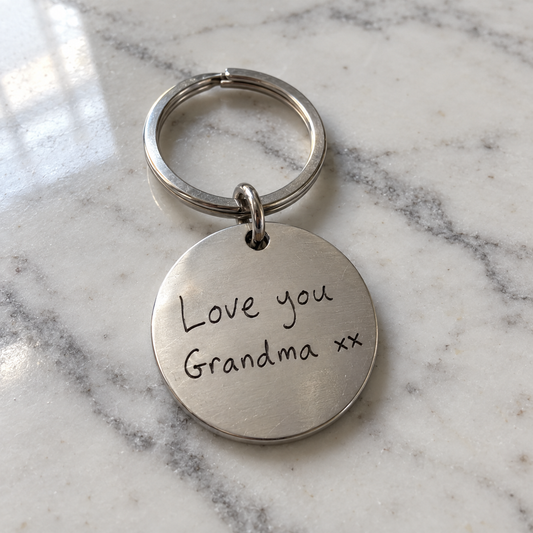 Personalised Handwriting Memorial Keyring
