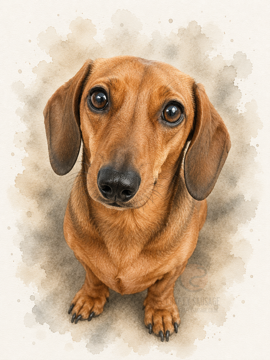 Personalised Pet Watercolour Portrait from Photo