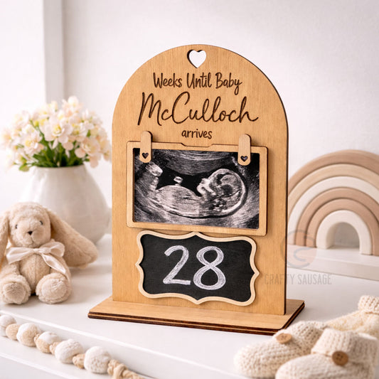 Personalised Pregnancy Countdown Plaque