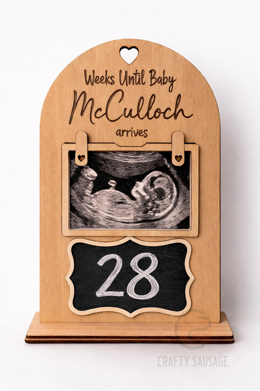 Personalised Pregnancy Countdown Plaque