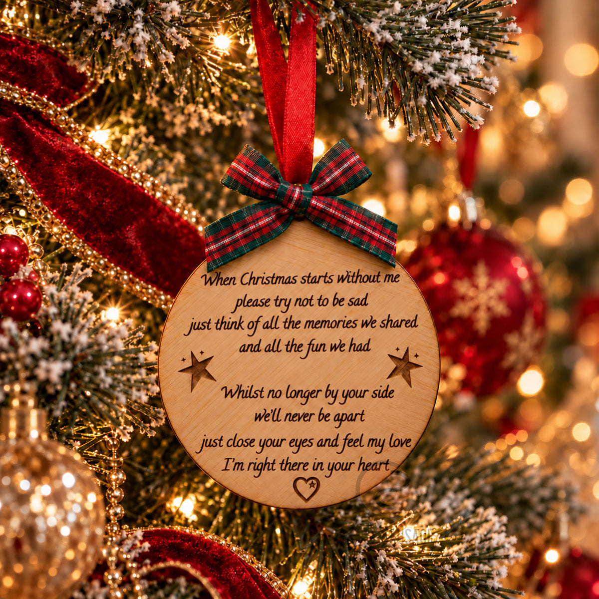 Personalised Memorial Bauble – Your Loved One’s Handwriting or Message