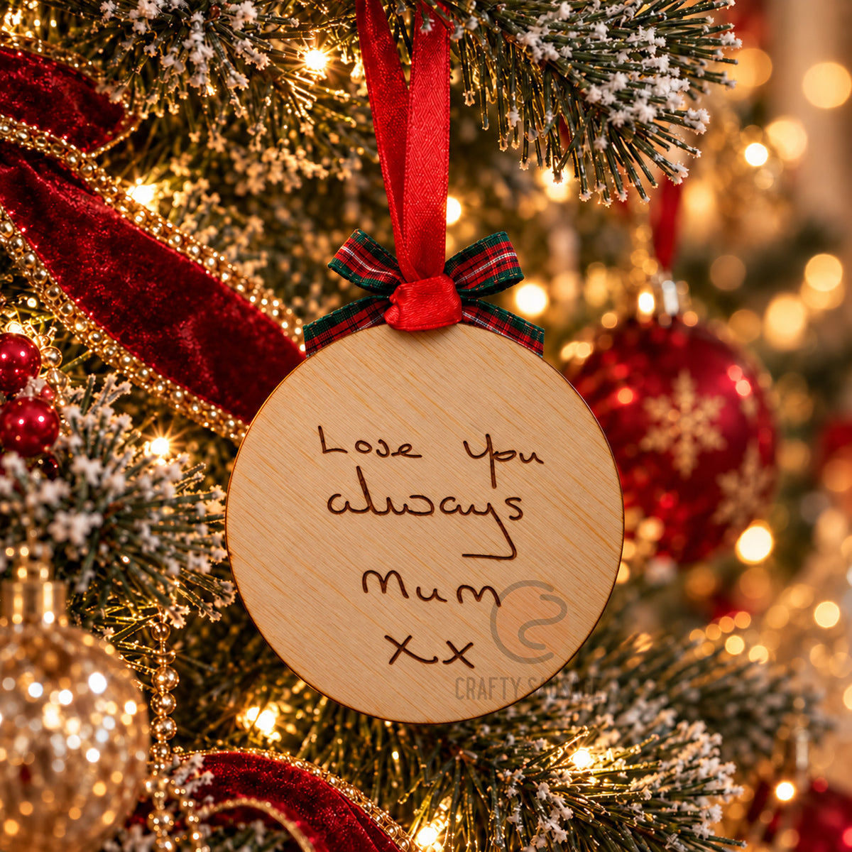 Personalised Memorial Bauble – Your Loved One’s Handwriting or Message