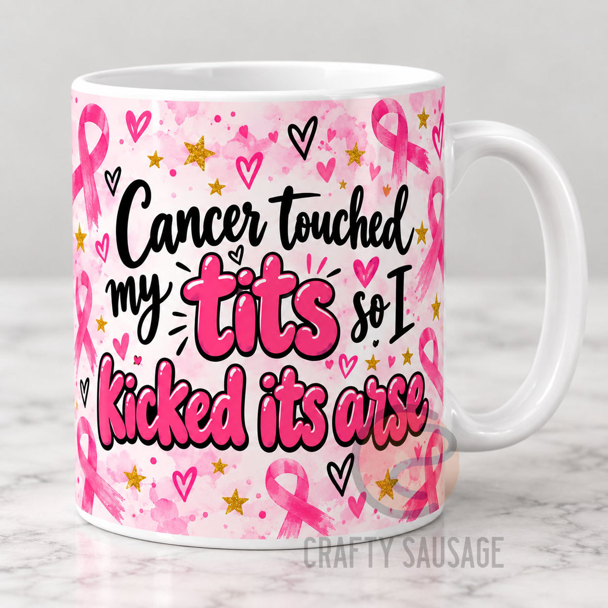 Breast Cancer Mug – Choose Your Saying